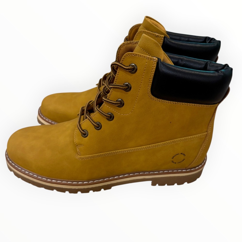 Bruno Marc Casual Boots Men Size 14 Yellow New Winter Work Boots 3.0 PU Upper